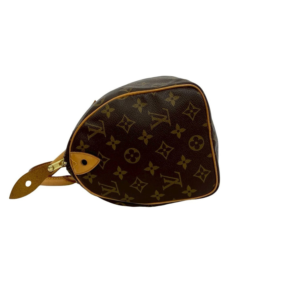 LOUIS VUITTON Vintage Brown Monogram Leather Speedy 25 Boston Bag - Picture 5 of 10